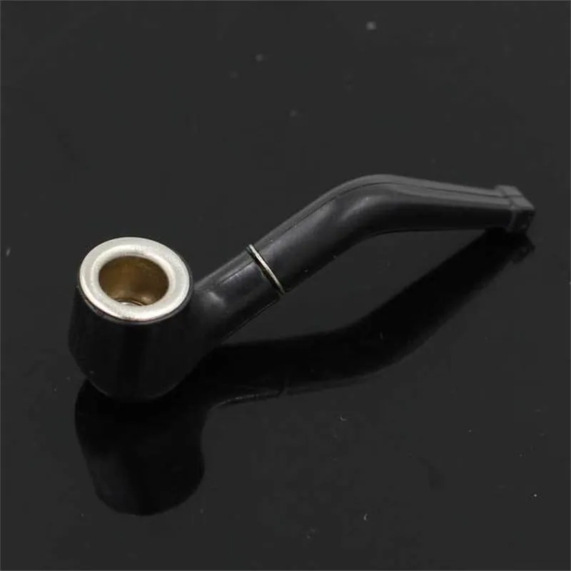 Homens de metal mini tubos fumar acessórios flor padrão portátil originality filtro tubos preto plástico prático gadget alta quali 0 39JY J2