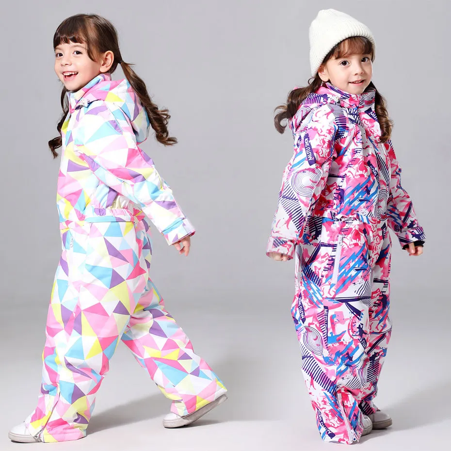 겨울 -30 온도 키즈 스키 양복 어린이 브랜드 방수 따뜻한 여자 스노우 재킷 스키 및 스노우 보드 자켓 어린이 201203