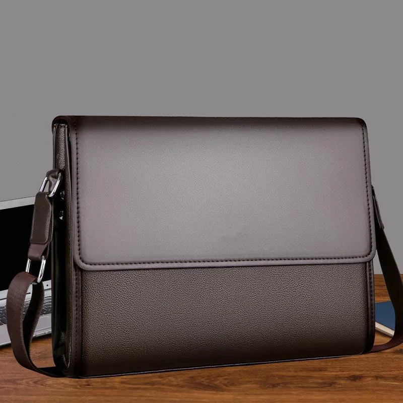 Fashion Designer Luxury Simple Fashion Business Men Briefcase Bag Leather Laptop Bag Casual Man Bag Shoulder bags