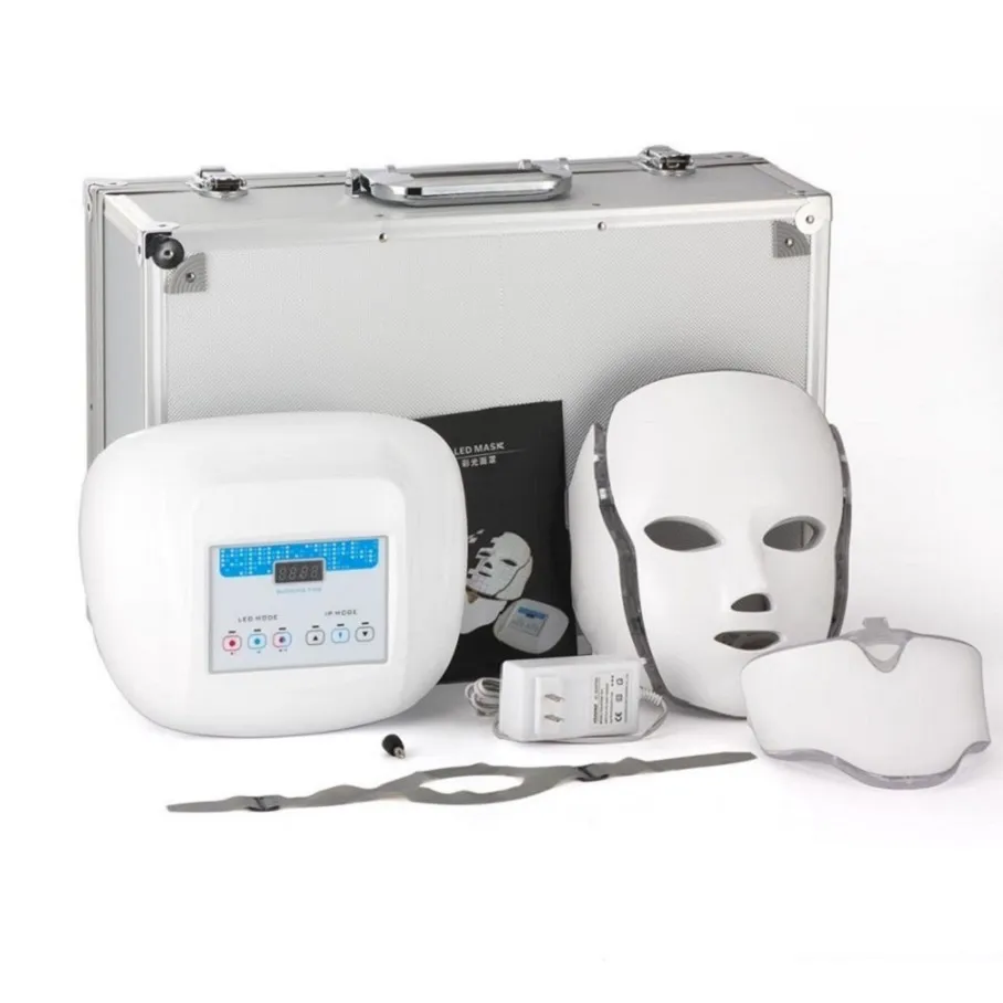 3 Farben PDT LED LED Light Therapie LED-Maske Haut Verj￼ngung Photon Ger￤t Spa Akne Remover Anti-Falten-Rot-LED-Lichtbehandlung