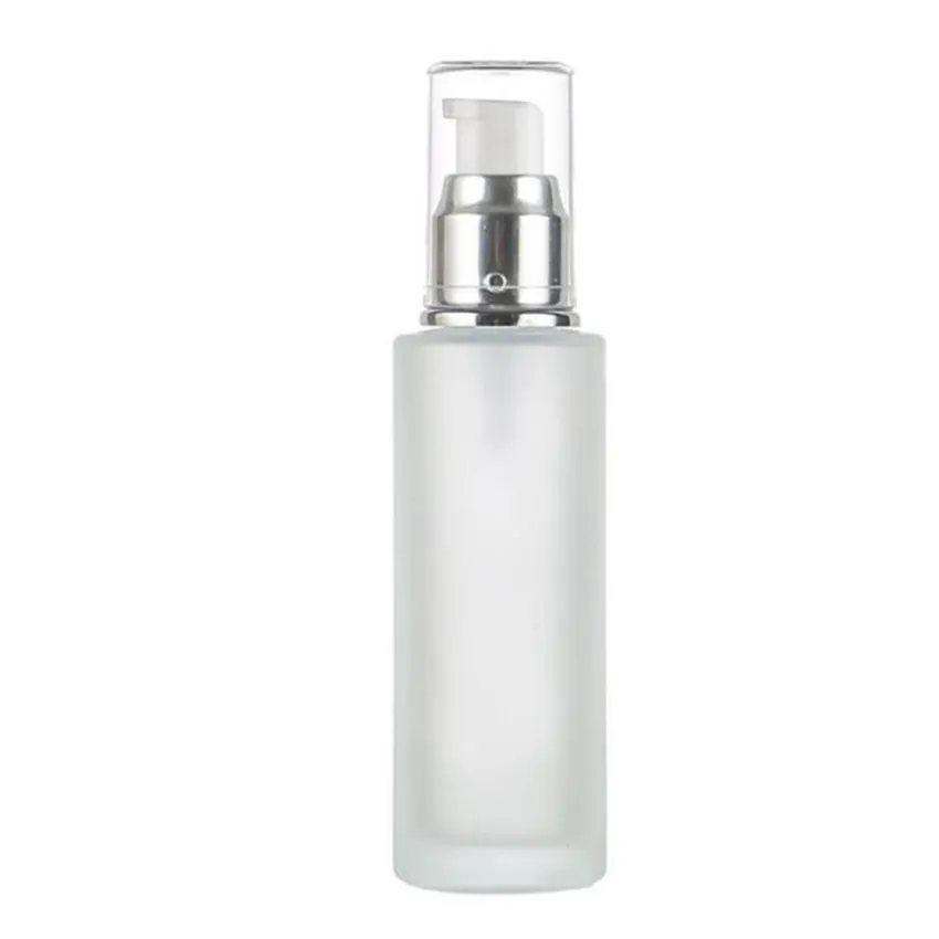 20ml 30ml 40ml 50ml Frostat glasflaska Lotion Mist Spray Pump Flaskor Kosmetik Prov Förvaringsbehållare Jars Pot Parfymflaska GGA3832