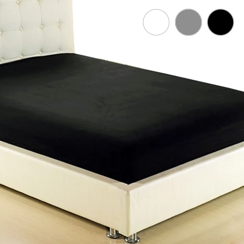 Lençóis Sólidos Folhas equipadas Folhas Elásticas Branco Cama de Cama de Cama de Cama Impresso Bedding Bedding White Black Cama Cama 160x200 201113