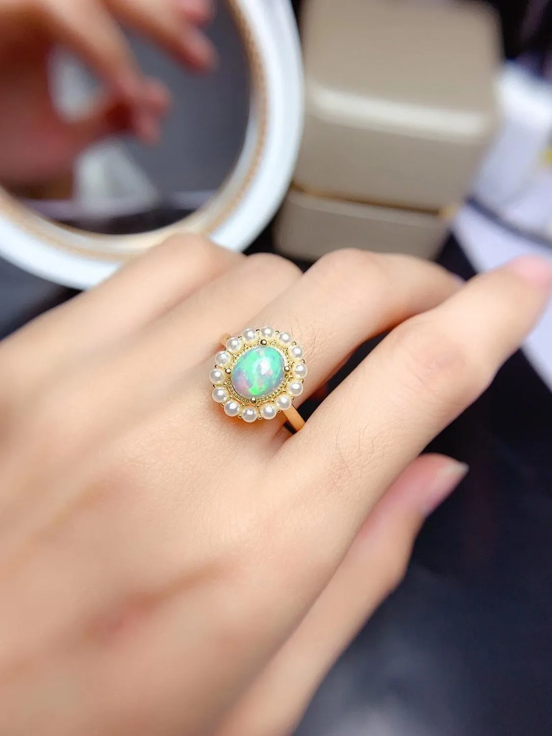 Raw Opal Engagement Ring - Fox & Stone Alternative Engagement Rings – The  Fox And Stone