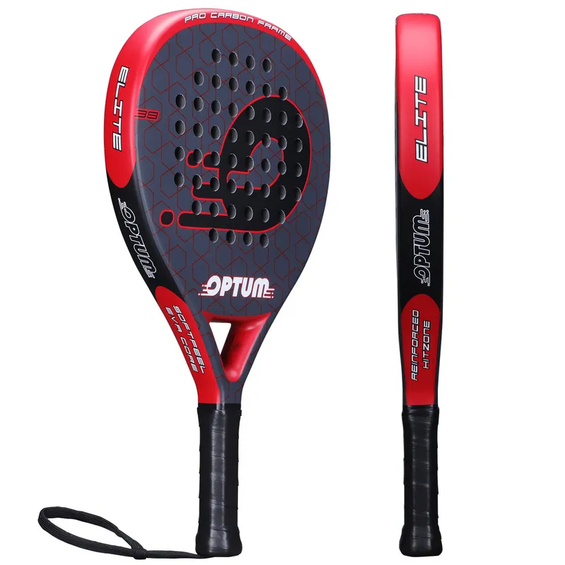 Optum Elite Carbon Fiber Tennis Padel Racket Pop Paddel Raquete Spade Pala med Cover Bag 220210250e