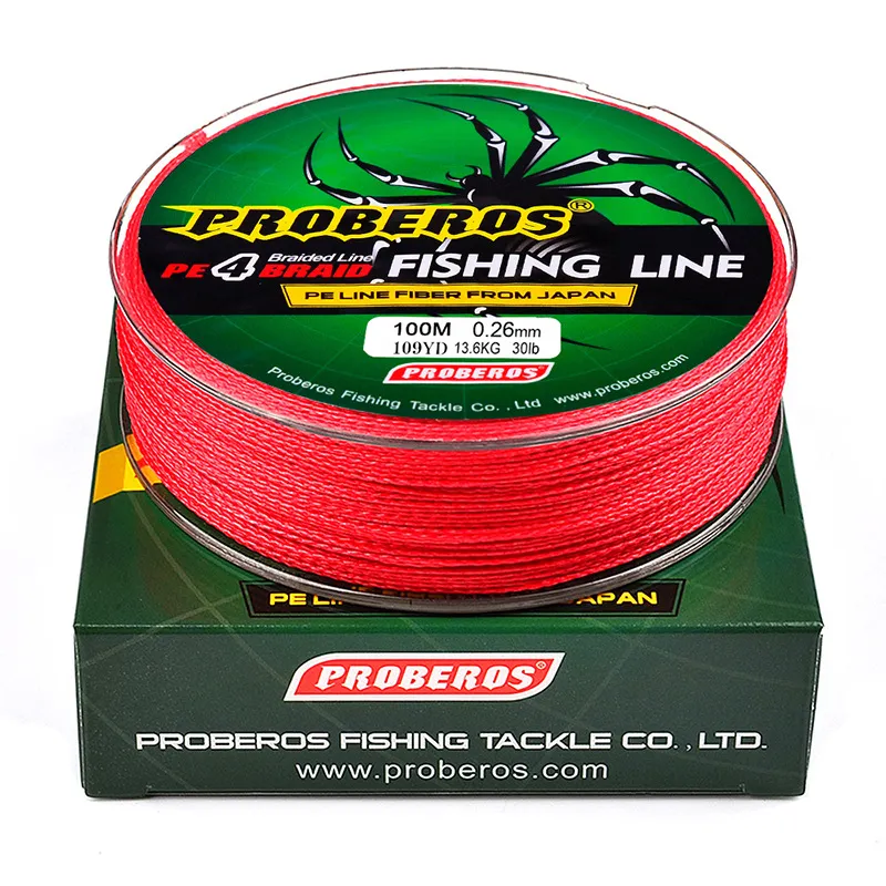 W4 Strand Braided Fishing Line PE Spectra Lines Red Green Blue