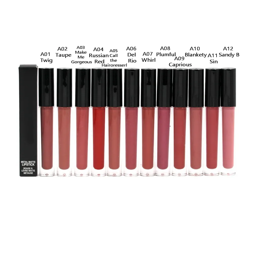 Makeup Lipper Metal Matte Lip Gloss Liuqid Rossetti Rouge A Levre Moisturizer Natural 4.5g Coloris Make Up Lipgloss