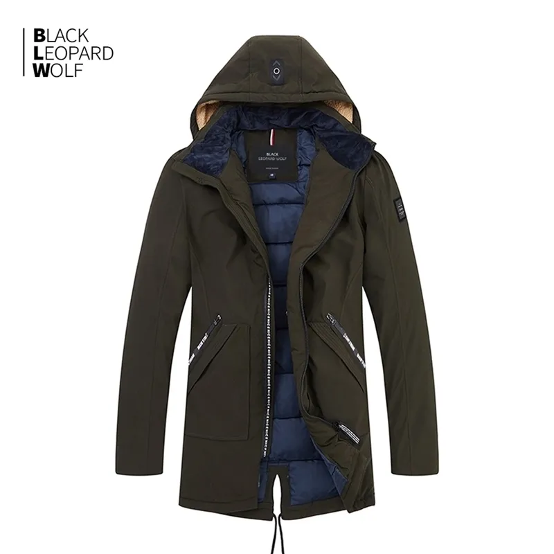 Blackleopardwolf nouvelle arrivée hiver veste hommes épais coton qualité casual parkas vêtements survêtement doudoune hommes B356 201026