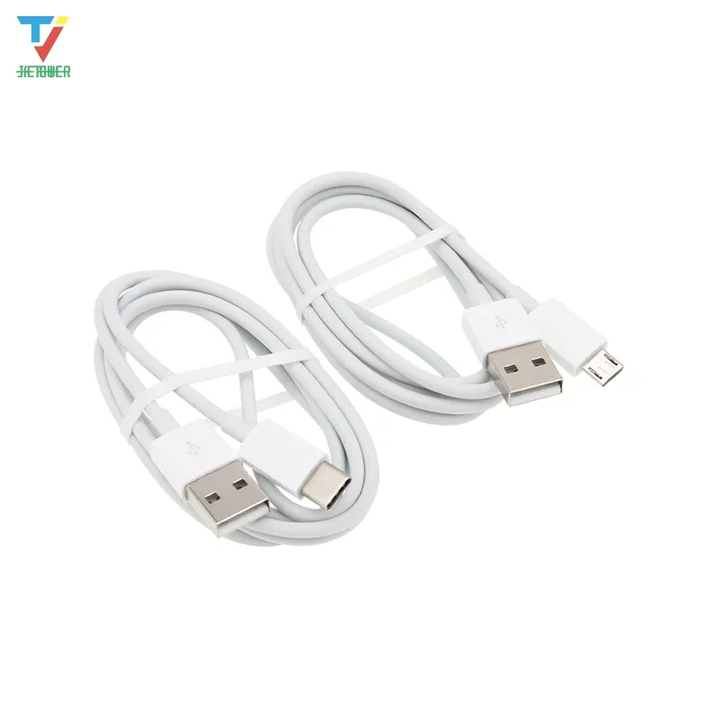 Mikro USB Kablosu Tipi C Kablosu 1 M Için Samsung Yüksek Hızlı Telefon Şarj Sync Veri Kablosu Android LG 100 adet / grup için