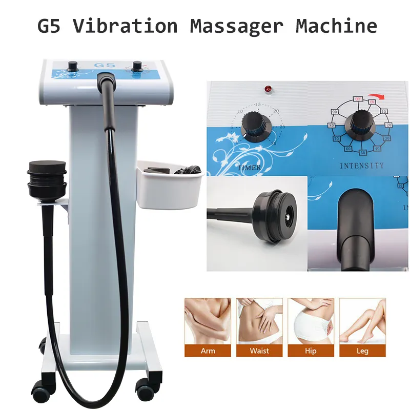 Bästsäljande G5 Massager Vibration Celluliter Massage Slimming Beauty Machine med 5 ersättningshuvuden