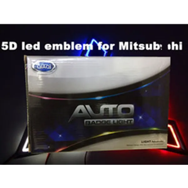 5d LED Distintivi per auto 12V Styling Sticker Segnale distintivo Bianco Rosso Blu Accessori auto Dimensioni 76x87mm