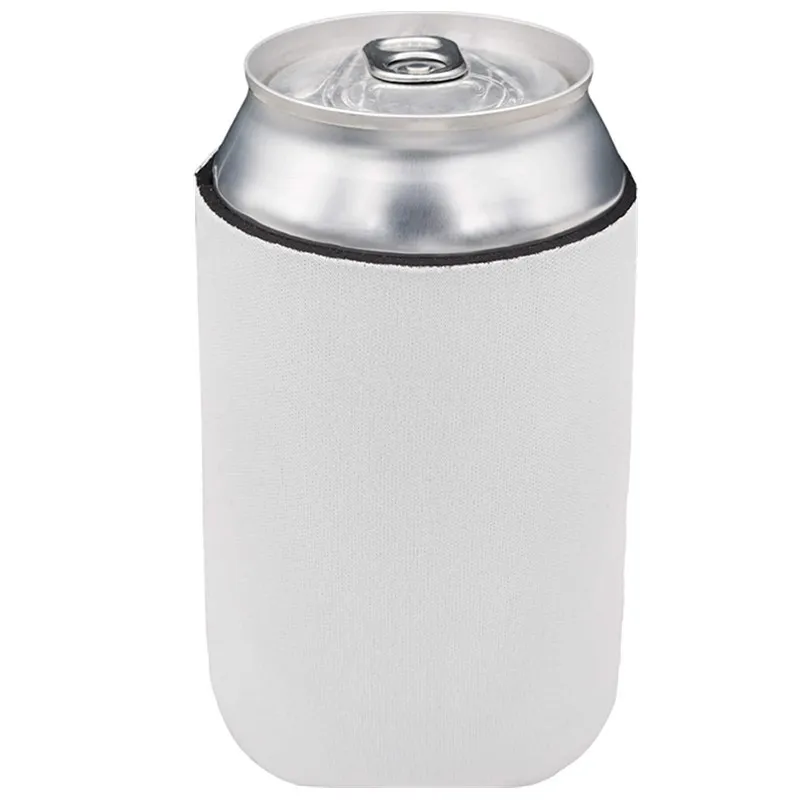 Atacado! Sublimação de neoprene branco porta-copo em branco para 12oz pode refrigerador transferência de calor DIY tampa de cozinheiro para garrafas de água de cerveja DH8886