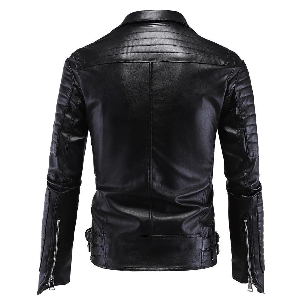 Fashion Boutique Punk Slim Leather Men's Jacket Fashion Boutique Punk Slim Leather Men's Jacket