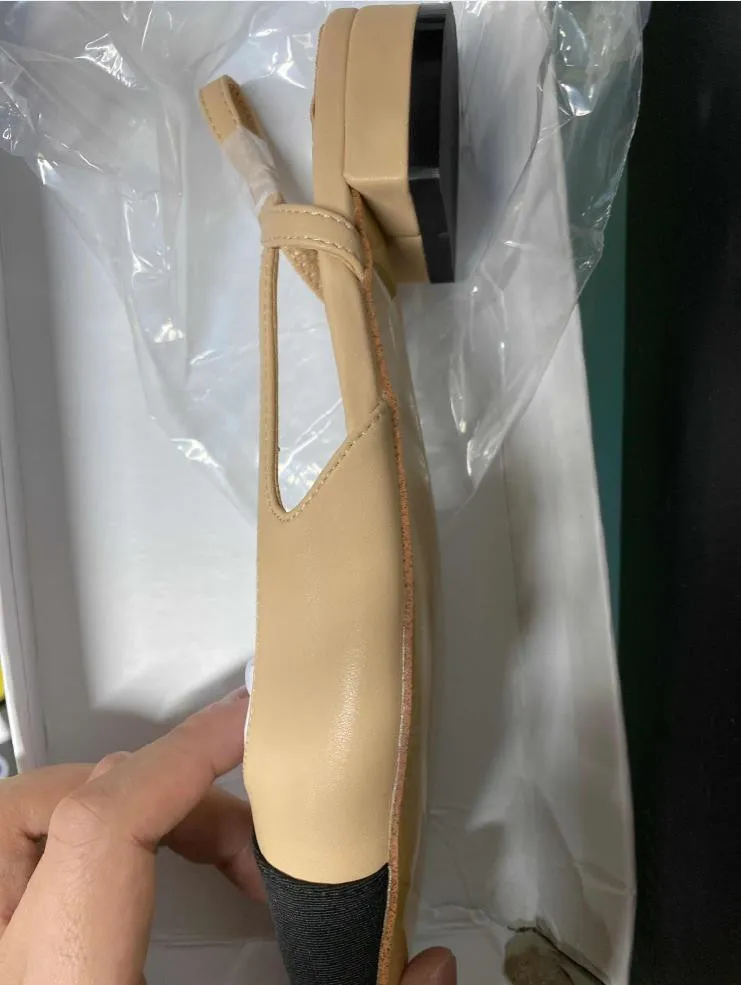 Kalvskinn damskor klackskor höga klackar slingback sandaler platta beige grå svart