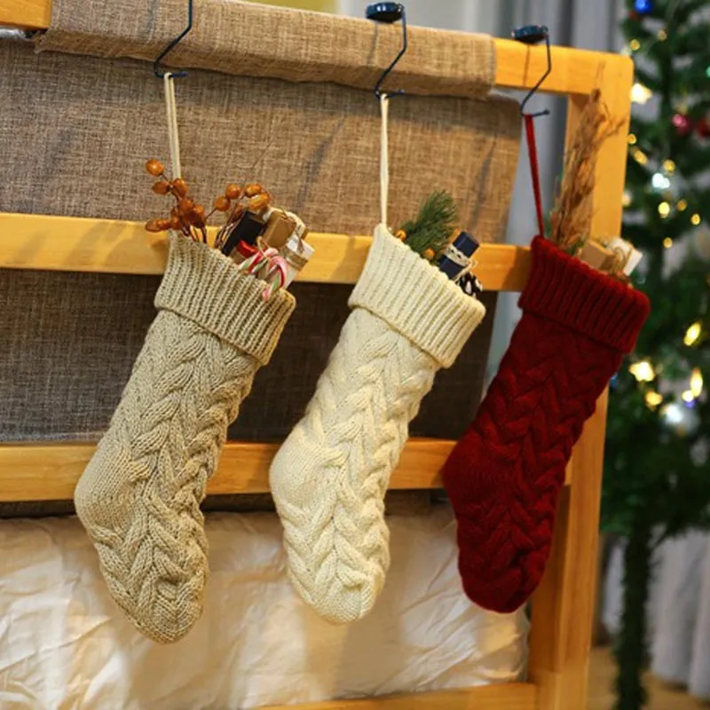 46 cm calcetín de Navidad muebles para el hogar decoración de la pared bolsa de regalo bolsa de dulces decoración de Navidad colgante JXW761