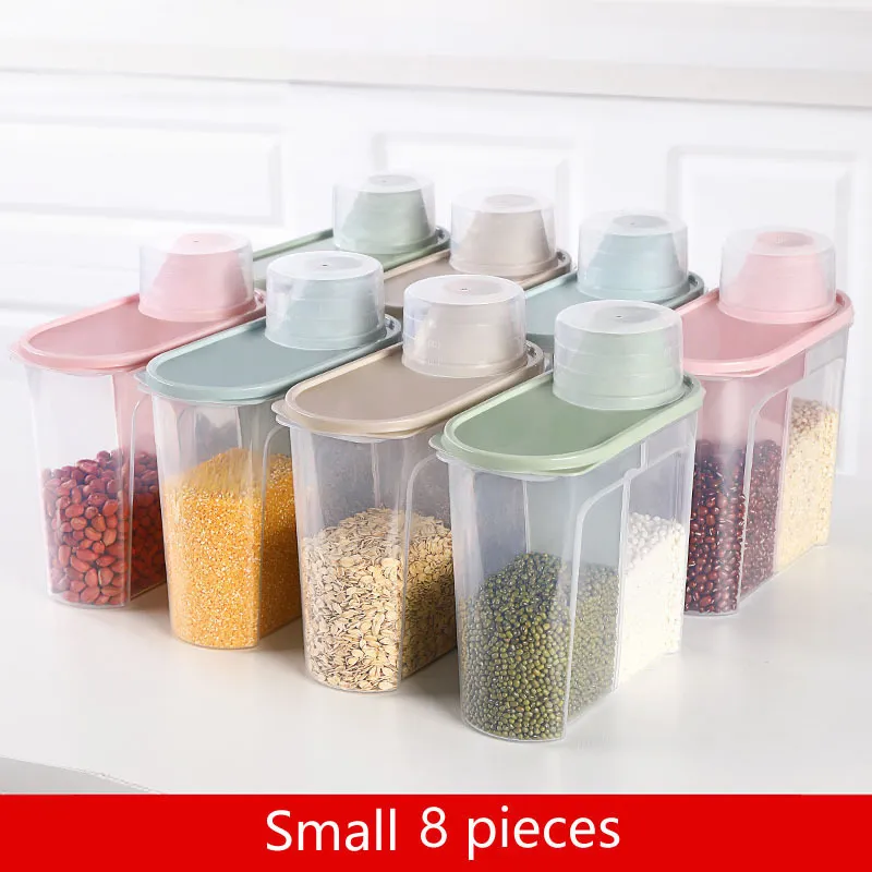 PP Food Storage Box Plastic Clear Container Set with Pour Lids