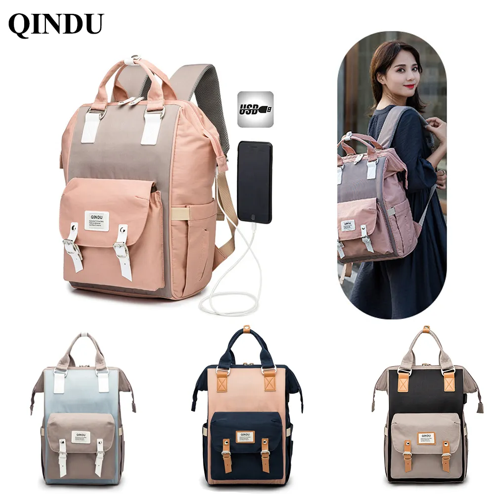 Große Windeltasche Nasswindel Rucksack Damen Designer Mode Handtasche für Frau Reisen Mütterliche Pflege Paket Baby Kinderwagen Tasche 201120