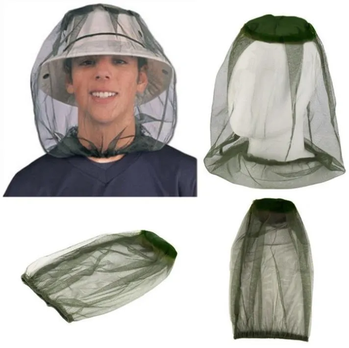 Anti-mosquito Hats Cap Travel Camping Hedging Lightweight Midge Mosquito Insect Hat Bug Mesh Head Net Face Protector SN3266