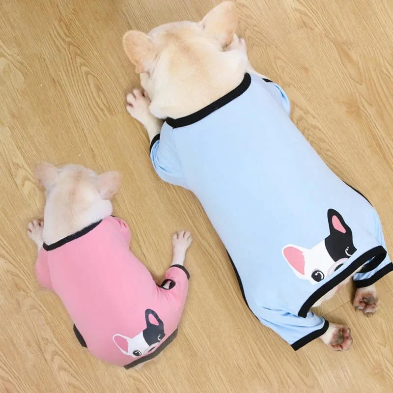 Roupas de cão gordo para cães Bulldog francês pijama pijama cão camisa de algodão roupas para animais de estimação para cães casaco sleepwear pug pug roupas yorkie 201127