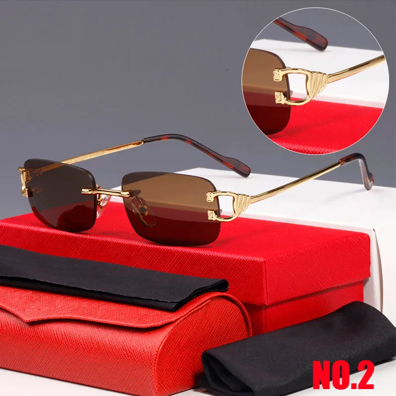 Red rimless glasses on sale