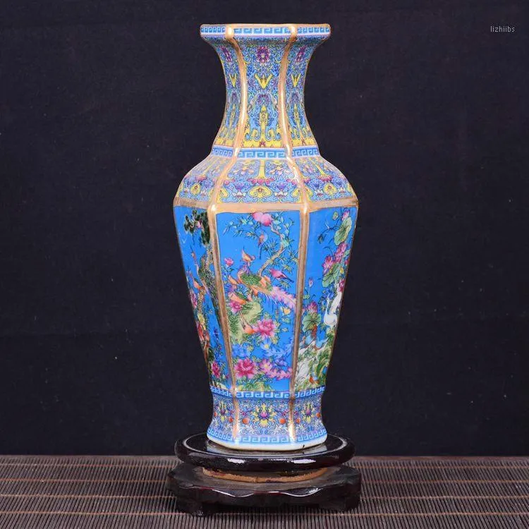 Vase à fleurs décoratif Antique en porcelaine royale chinoise, Pot de décoration de mariage, cadeau de noël en porcelaine Jingdezhen 17678683