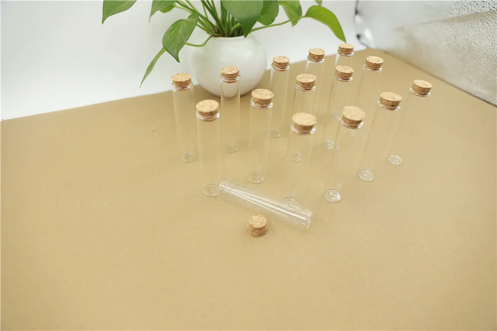 50pcs Glass Bottle 22mm Test Tube Cork Stopper Mini Spice Bottles Container Small DIY Jars Vials Tiny Bottles glass (8)