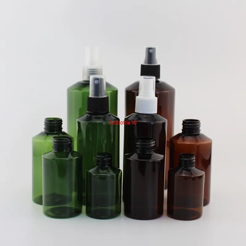50ml 100ml 150ml 200ml 500mlの空の化粧品プラスチック容器霧スプレーの香水ポンプの緑のびんの詰め替え可能な包装解除