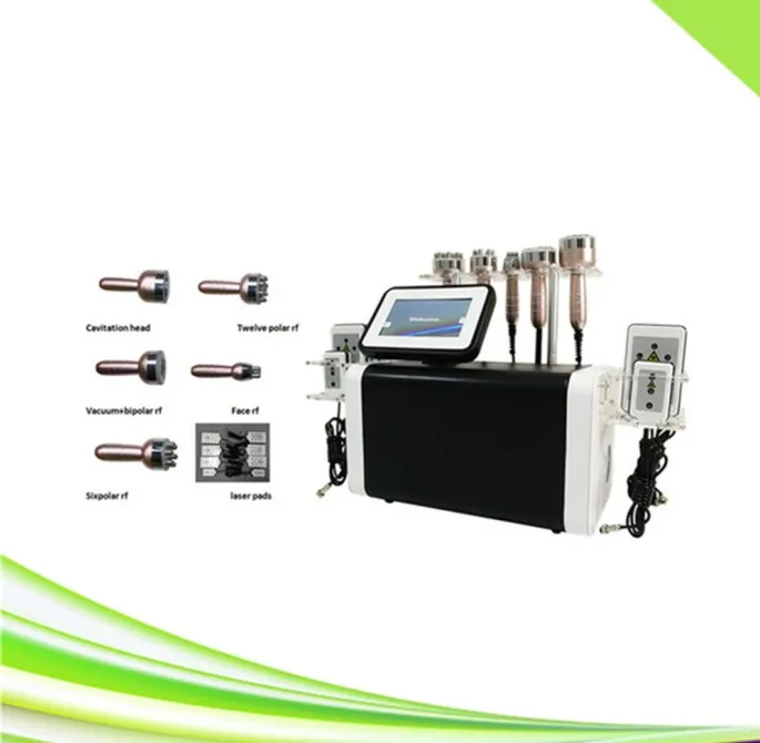 Professionele 6 in 1 spa kliniek Salon Ultrasone Cavitatie RF Lichaam Afslanken Cavitatie Lipolaser Machine
