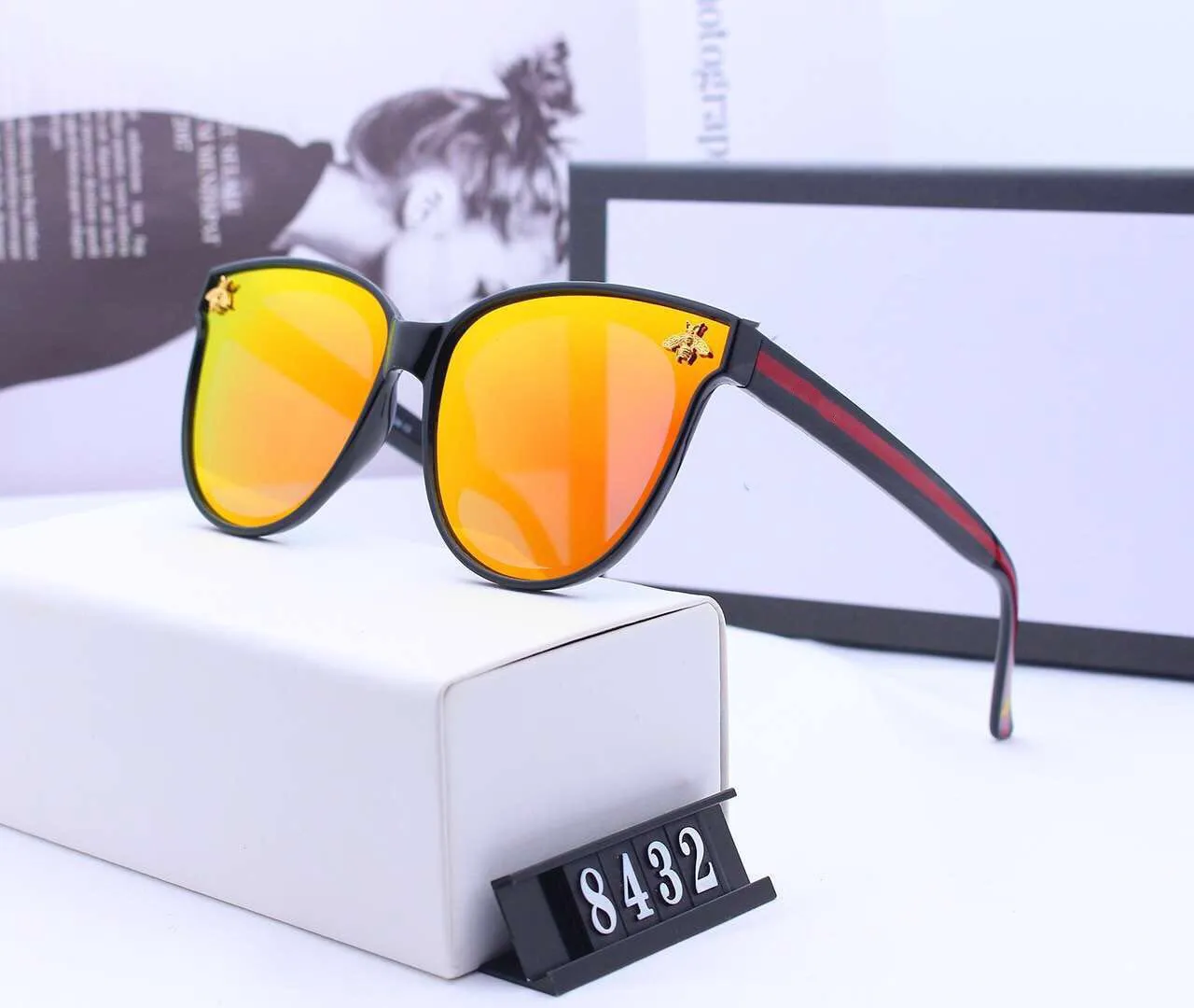 Solglasögon Mode Solglasögon Toppkvalitet Solglasögon för Man Kvinna Polariserad UV400 Linser Läderfodral Tyg Box Tillbehör, Allt!