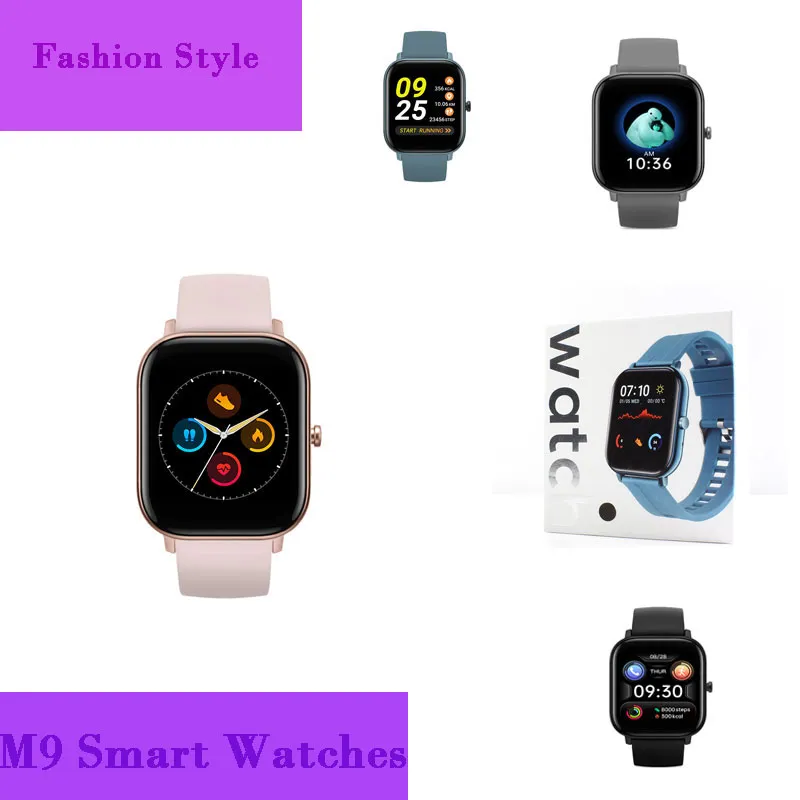 Haute qualité M9 étanche montres intelligentes anti-perte BT appel surveillance de la pression artérielle podomètre sommeil Fitness Tracker son musique Bracelets