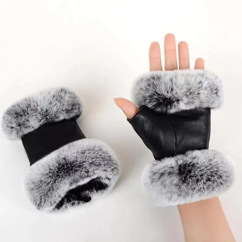 European and American autumn winter lady's sheepskin gloves warm fashion gloves with gift box