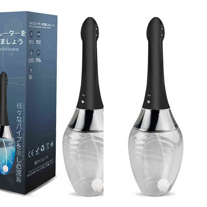 Nxy sex vibratorer anal dusch leksak för män kvinnor automatisk renare Enema lampa intim bra vagina douche rengöring behållare 1227