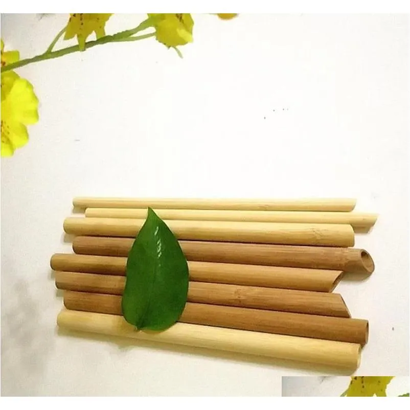 bamboo straw picnic travel bubble tea bamboo tube disposable drinking straw 100% biodegradable natural eco friendly