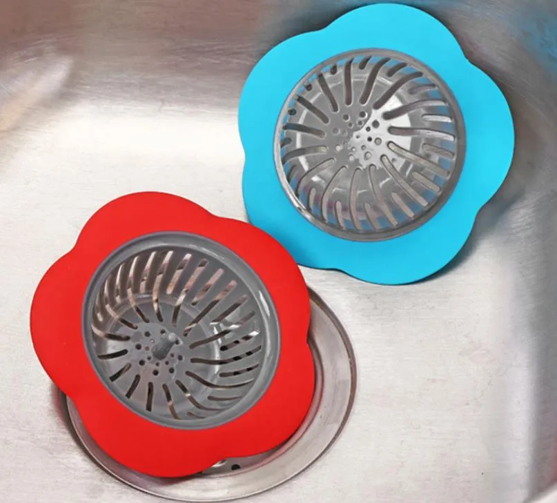 Fregadero de cocina de silicona colador en forma de flor ducha fregadero desagües cubierta fregadero colador alcantarillado filtro de pelo accesorios de cocina SN2110