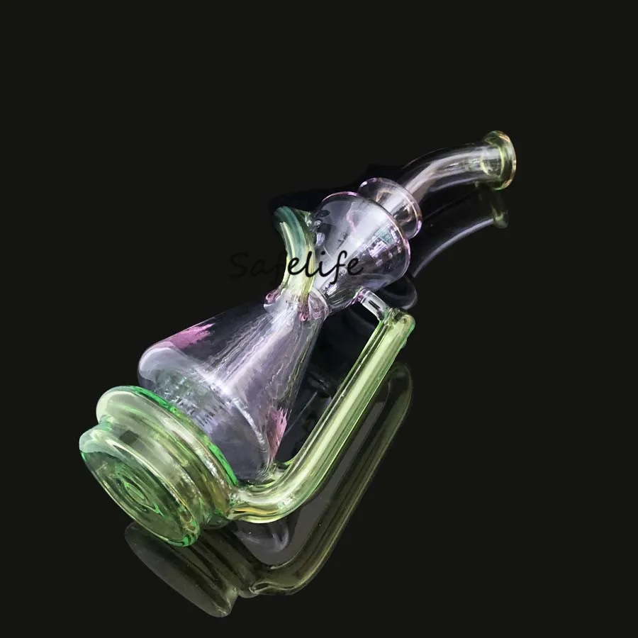 Glas Bubbler Recycler Dab Rig Ersättning Glas Bangs Wax Concentrate Dab Insatsskål Heady Insert Nagelbyte Värmehuvudspiral