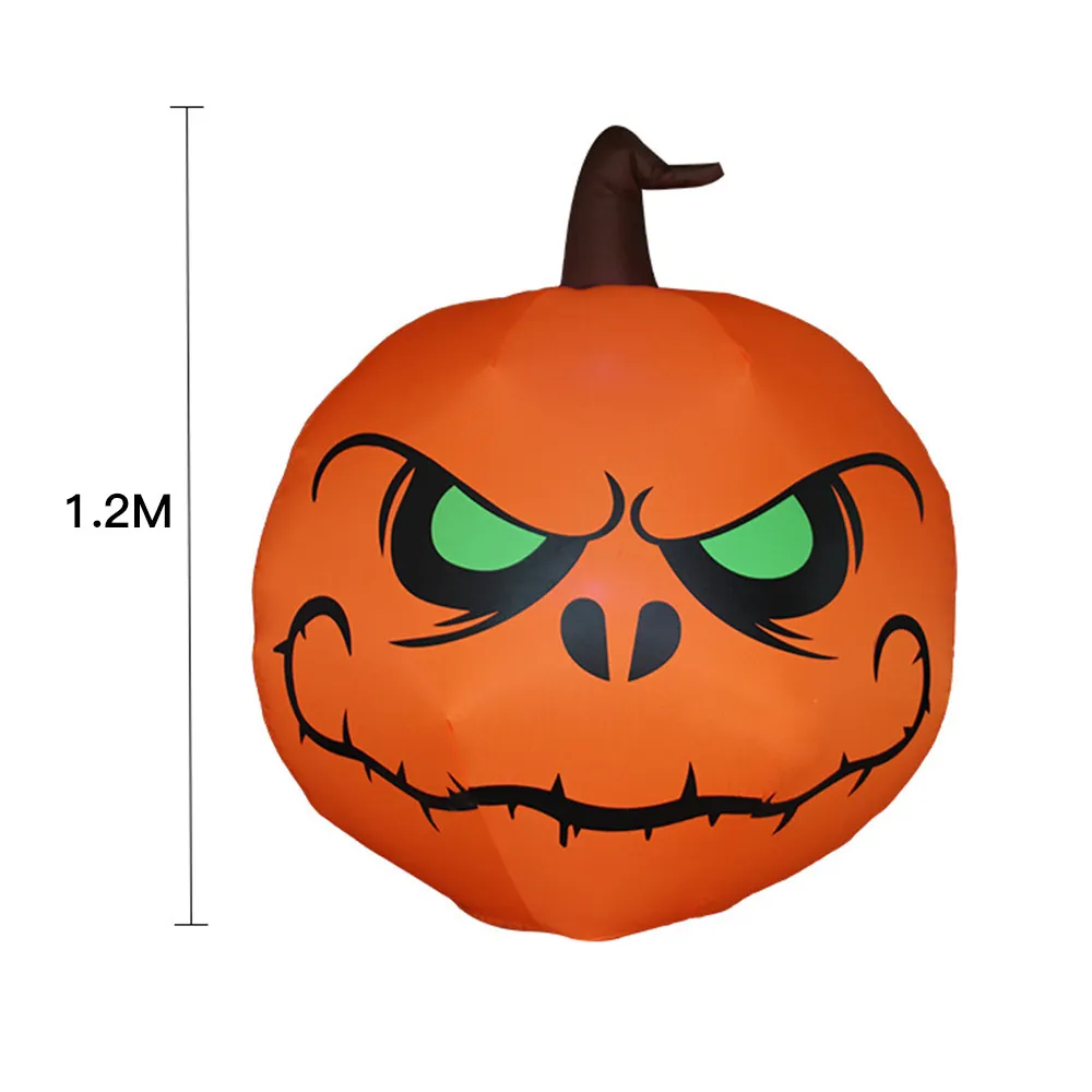 Gonfiabile Gigante Per Halloween Fantasma Con Lapide E Zucca - 1,8m Con Luci LED Integrate - PTS Ghosts