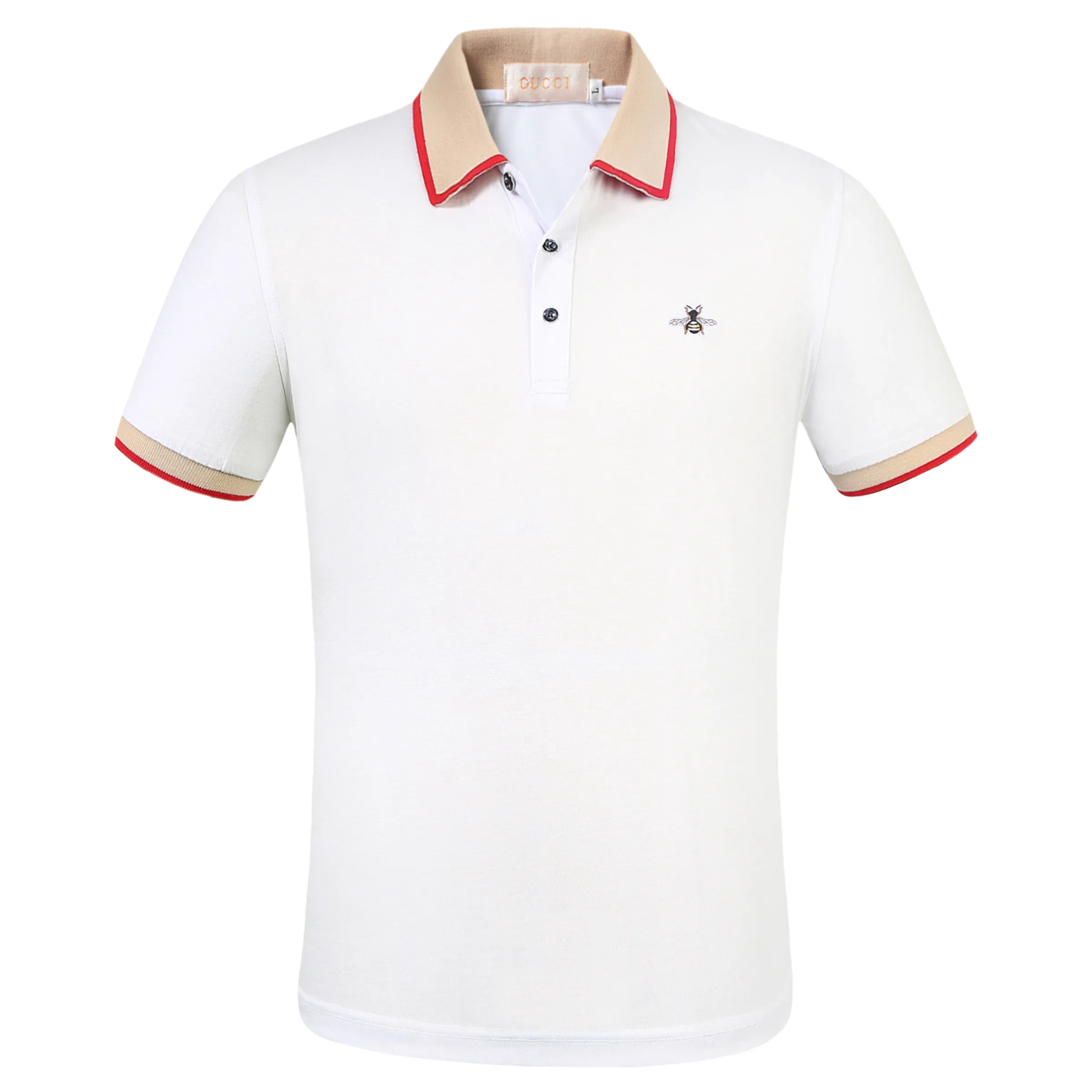 2022 Mode Designer Casual Men's Polo T-shirt Snake Flower Broderi Mäns Pikétröja High Street Fashion Polo Shirt Män