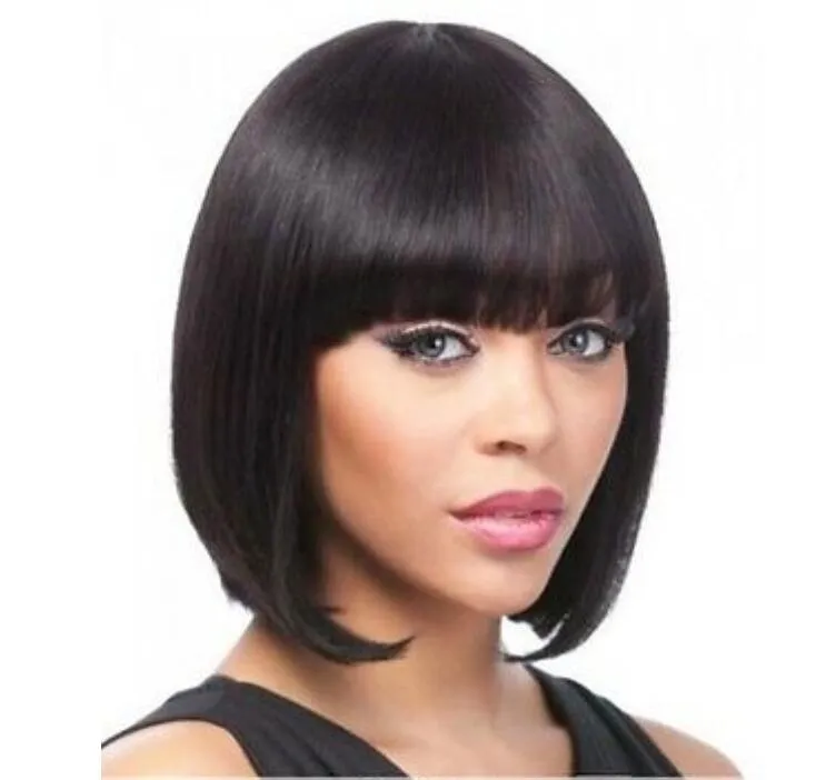 Fashion Sexy Women's Black Wig Short Straight Natural Charming Full Wig