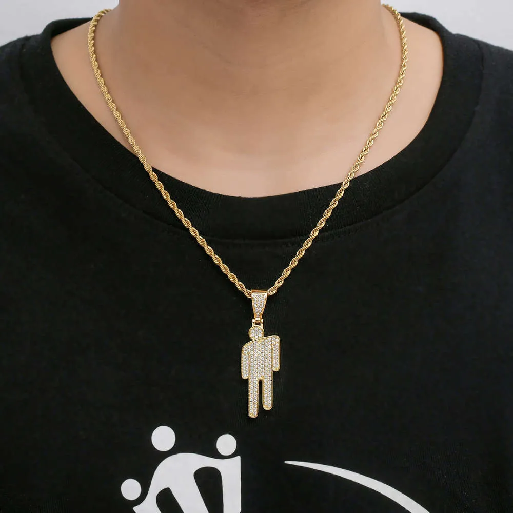 New Billie Eilish The Same Crooked Head Pendant With Zircon