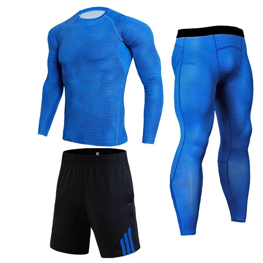 Men Compression Jogging suit Winter Thermal underwear Sports Suits Warm Men's Tracksuit rash guard MMA Clothing track suit LJ201125