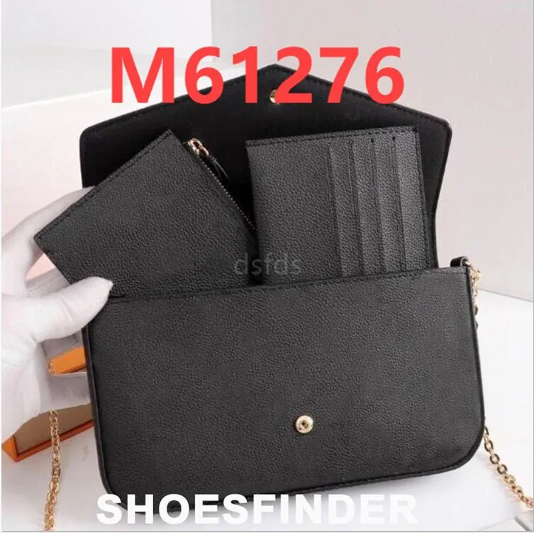 Hoge kwaliteit Mode Luxe Portefeuilles Ontwerpers Crossbody Tas Zwart Dames Handtassen Portemonnees Kaarthouder Handtas Schoudertassen Mini Portemonnee Maïs Portemonnees 61276