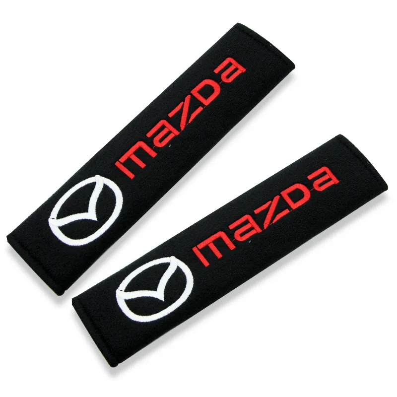 Coussinets de ceinture de sécurité en flanelle de coton, housse de protection pour épaulettes pour Mazda CX5 CX7 CX9 RX8 MX3 MX5 Atenza Axela, 2 pièces/ensemble