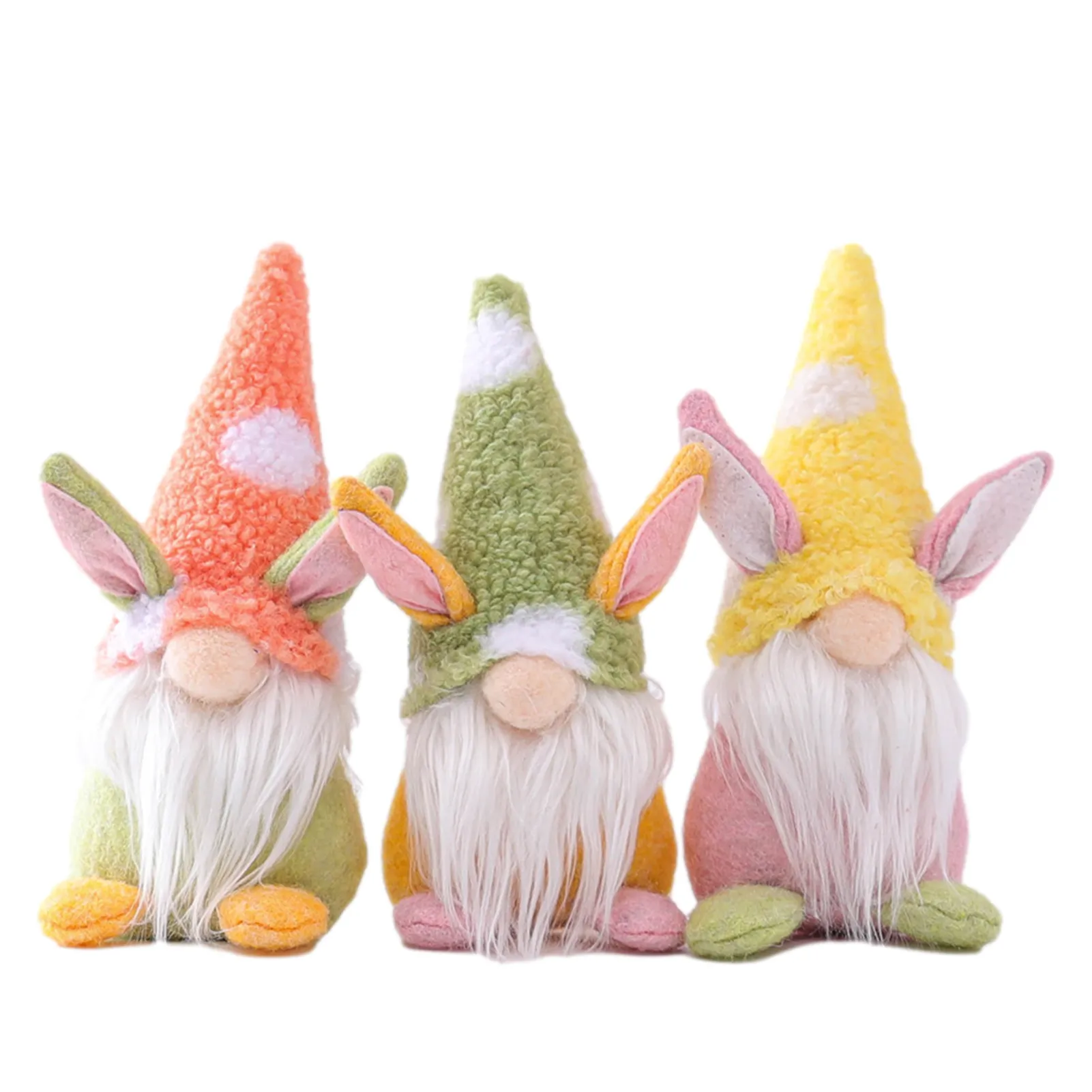 Pasen Bunny Carrot Dwarf Doll Elf Doll Ornamenten Woondecoratie Artikelen Rabbit Pluche Speelgoed Doll Ornamenten Vakantie Home Party Gift