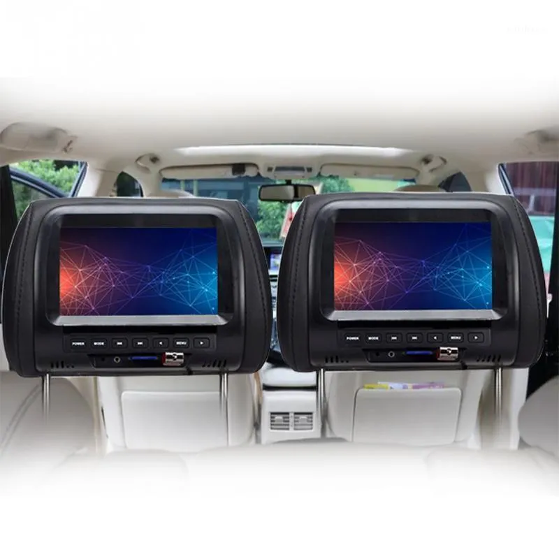 7 inch TFT LED screen Car Monitors MP5 player Headrest monitor Support AV/USB/Multi media /FM/Speaker/Car DVD Display Video 720P1