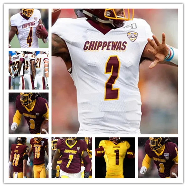 Save Big on Bulk Michigan Football Jersey Custom Custom College Football  Michigan Chippewas CMU Jersey Kalil Pimpleton Lew Nichols III Daniel