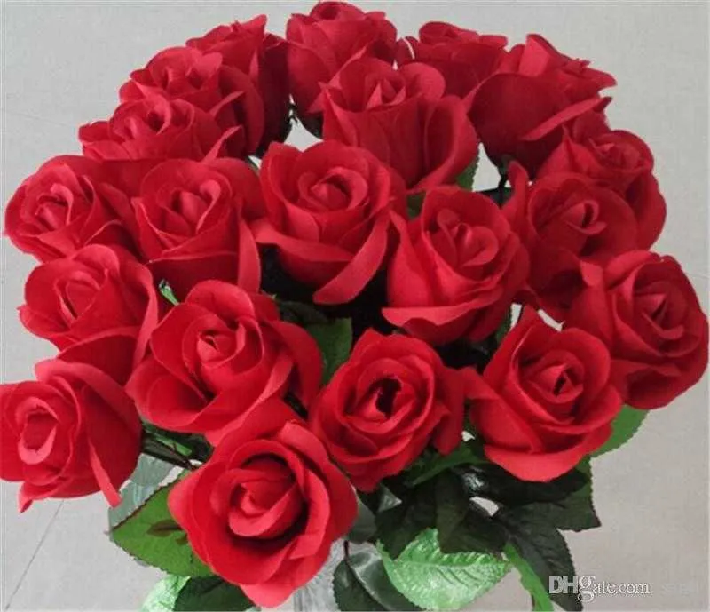  rose Artificial Flowers Real Touch Rose Flowers Home decorations for Wedding Party Birthday Festive