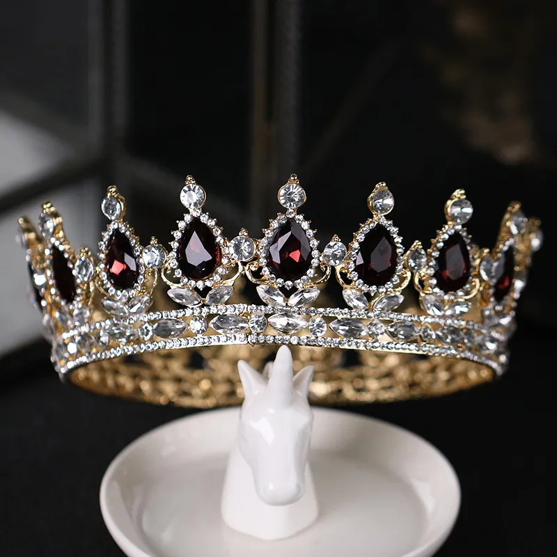 Flache Jin Bai Bohrer Kristalle Hochzeit Tiaras und Kronen Braut Tiaras Zubehör voller kleiner Perlen Braut Tiaras Kronen HG1207