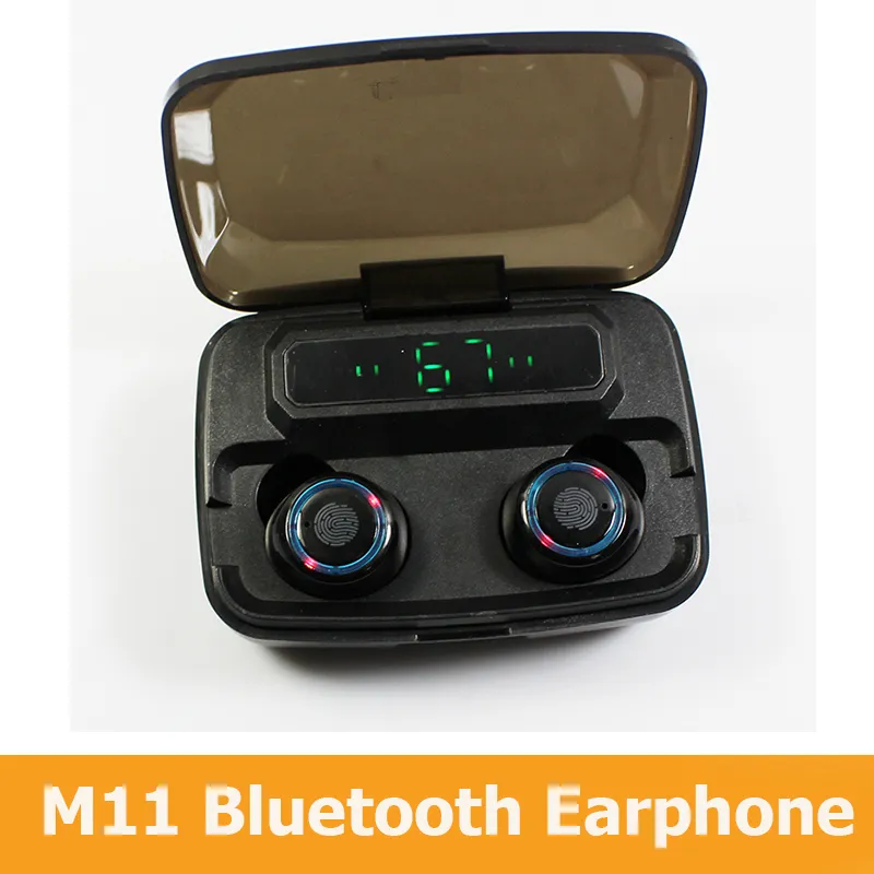 Alta Qualidade M11 TWS Fone de Ouvido Fones de Ouvido Cancelamento de Ruído In-Aure Stereo Sport BT5.0 Fones de ouvido sem fio Fone de ouvido com caixa de varejo
