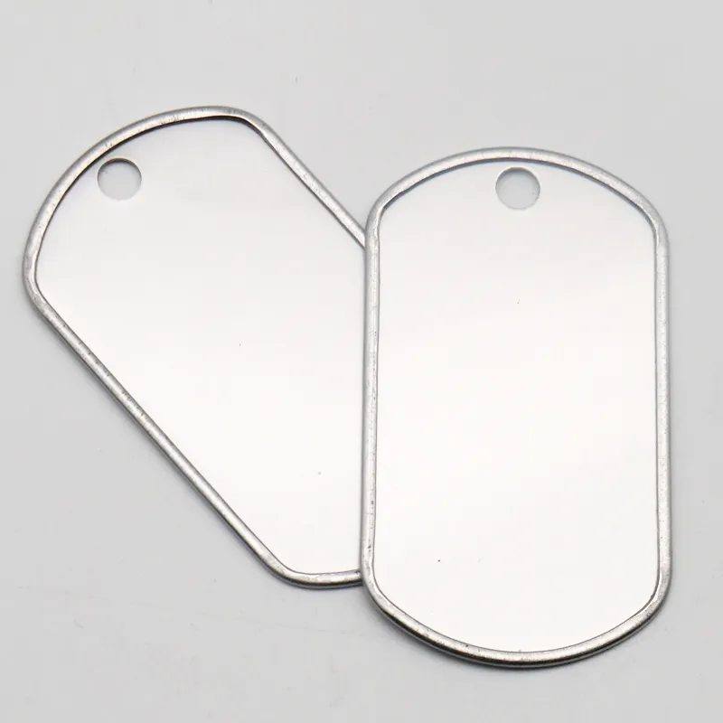 20Pcs Plate Stainless Steel Tags Military Army Identity Tag Men Tags Necklace Personality necklace Dog ID Tags for Men Pendant 210201