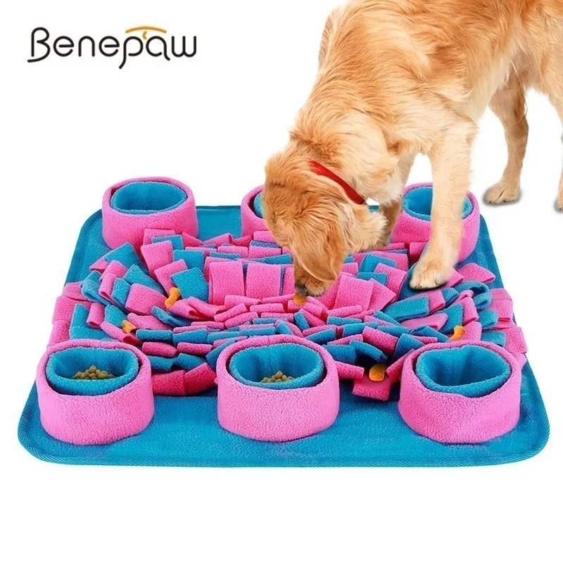 Benepaw Premium Dog Puzzle Interactive Pet Food Dispenser Toy With Non Slip Back Slow Feeding