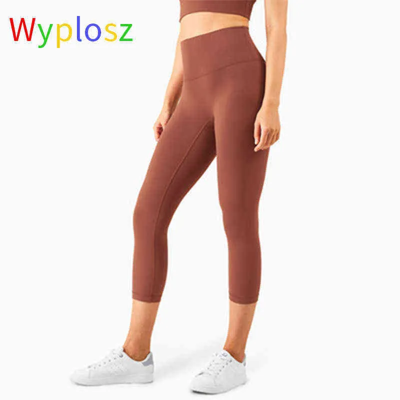 WYPLOSZ TOWGING Fitness Yoga Pantolon Sıkıştırma Önemli Sorunsuz Kadın Spor Suits Yüksek Bel Koşu Giysileri Şeftali Hip H1221